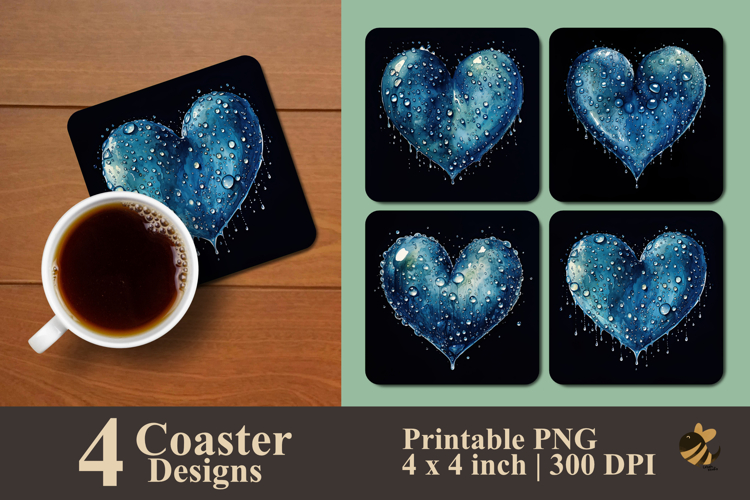 Love With Dew Coaster Sublimation Design