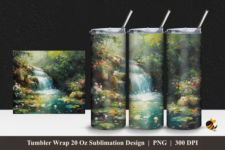 Beautiful Nature Tumbler Wrap Sublimation Design 1