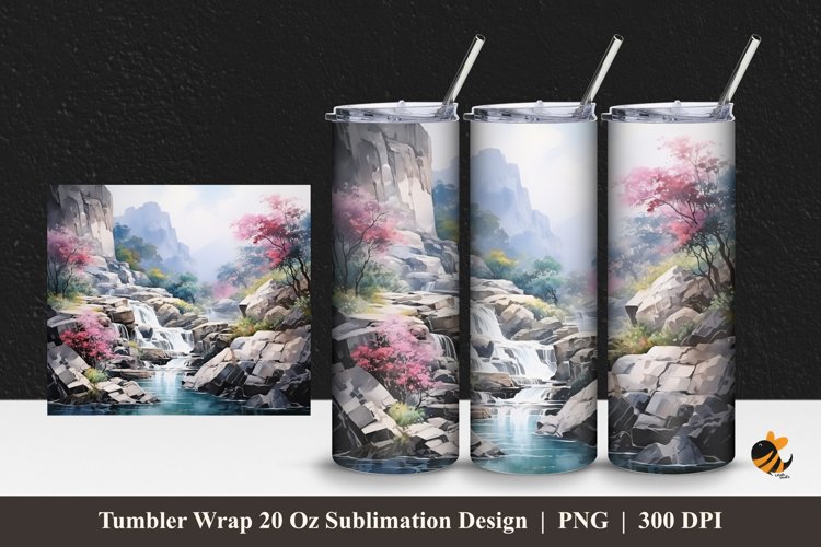 Beauty of Fall Tumbler Wrap Sublimation Design 1