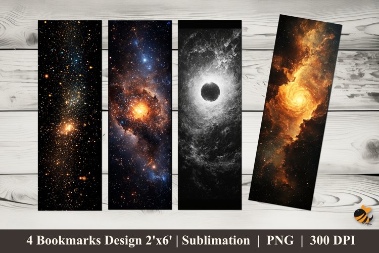 Star Glitter Bookmarks Sublimation Design example image 1