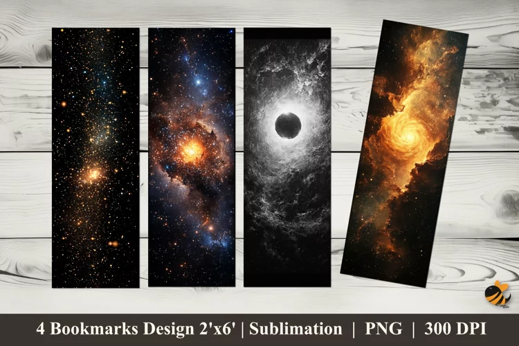 Star Glitter Bookmarks Sublimation Design