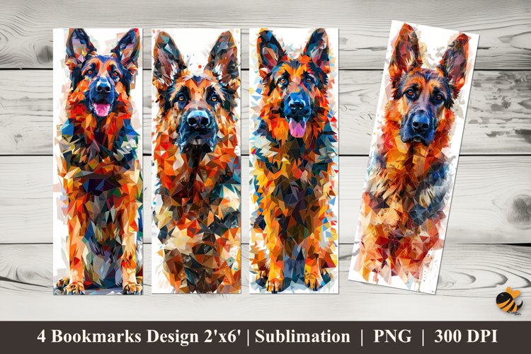 Abstract Dog Painting Bookmarks Sublimation Design