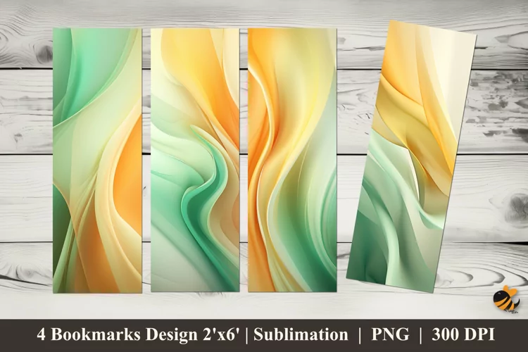 Bright Background Bookmarks Sublimation Design