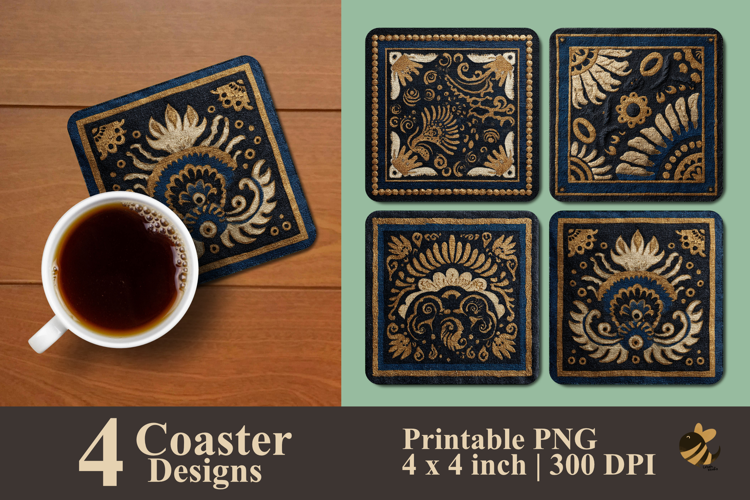 Royal Batik Coaster Sublimation Design