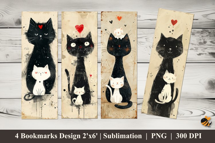 Cute Charm Bookmarks Sublimation Design example image 1