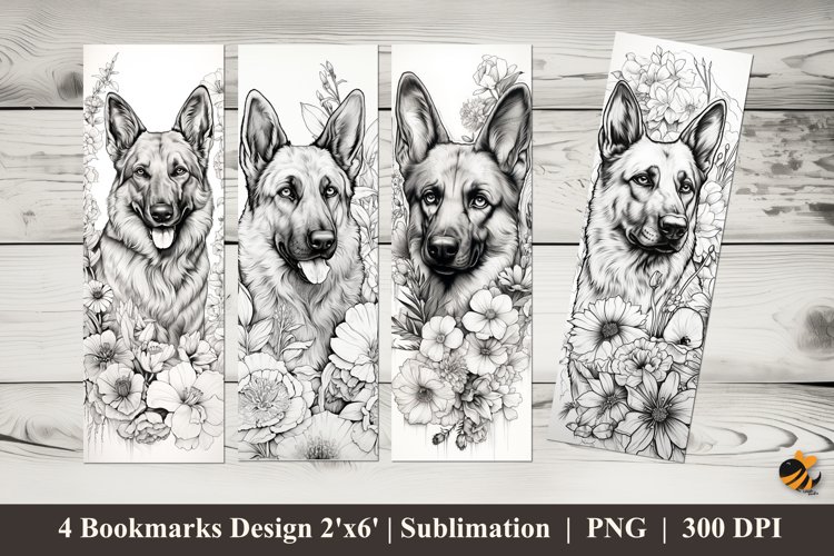 Dog Tattoos Bookmarks Sublimation Design