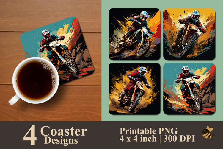 Extreme Ride Coaster Sublimation Design