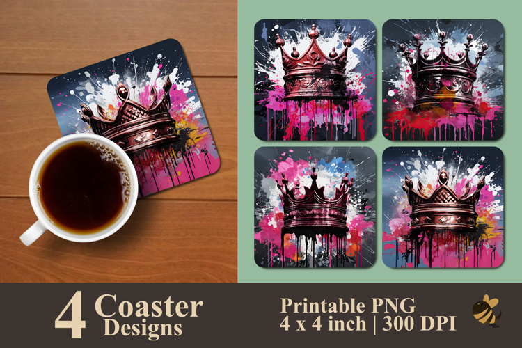 Urban King Coaster Sublimation Design