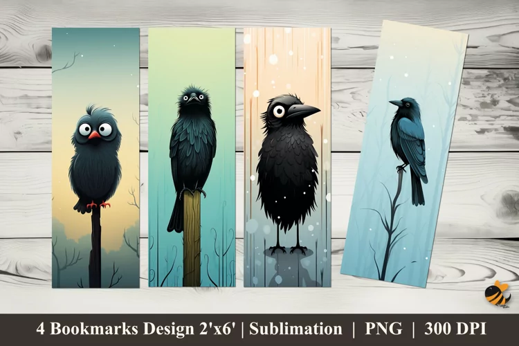 Cute Bird Bookmarks Sublimation Design
