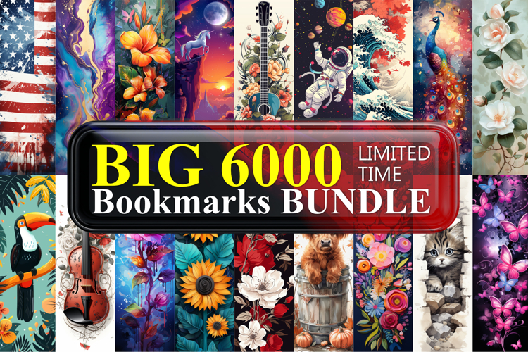 BIG 6000 Bookmarks Bundle Sublimation Design