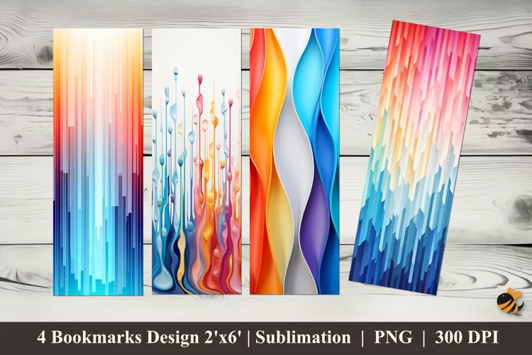 Color Mix Bookmarks Sublimation Design