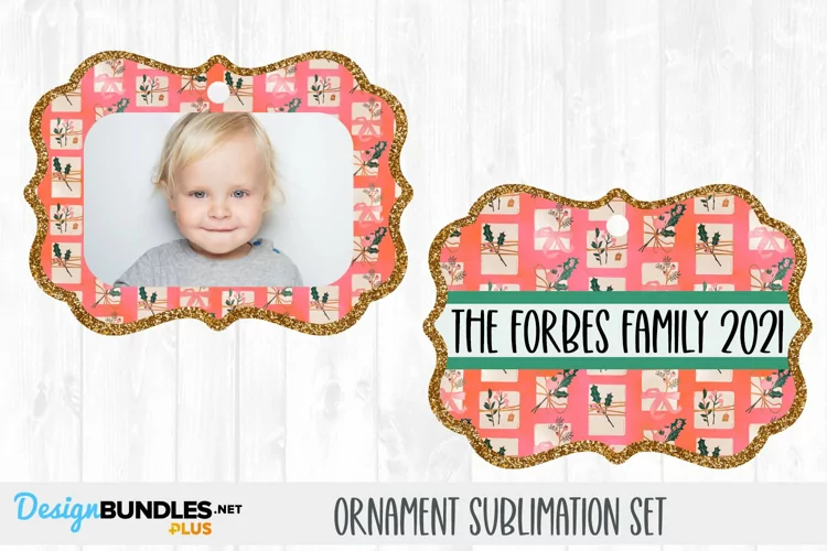 Pink Presents | Photo Christmas Sublimation Ornament