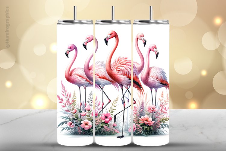 Flamingo Tumbler Wrap| Tumbler Sublimation Wrap