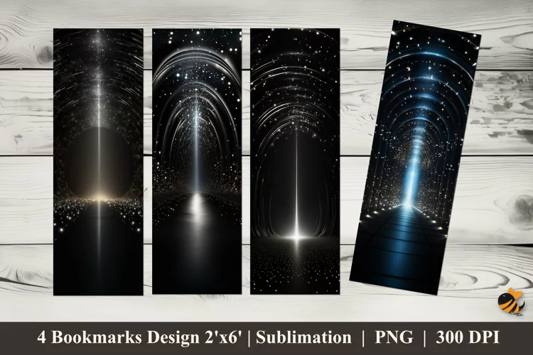 Sparkling Light Bookmarks Sublimation Design