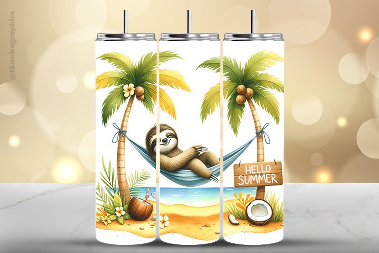Sloth Tumbler Wrap| Tumbler Sublimation Wrap