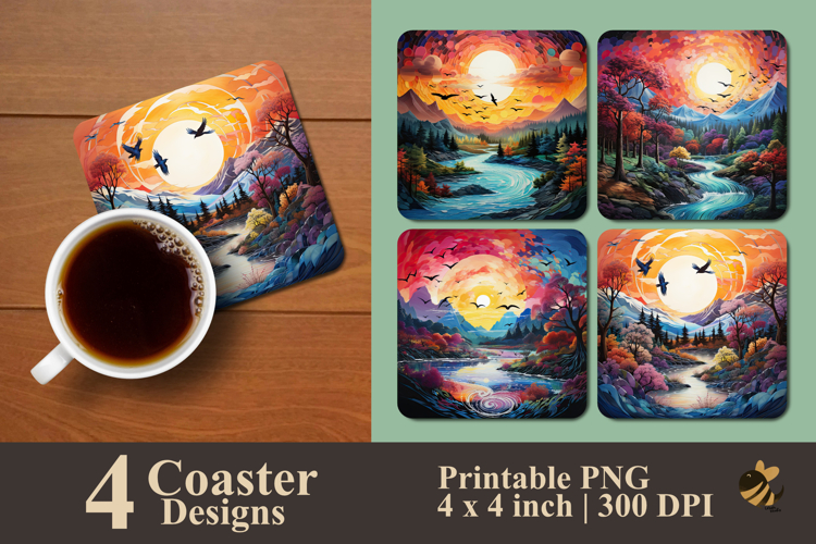 Dreamscape Nature Coaster Sublimation Design
