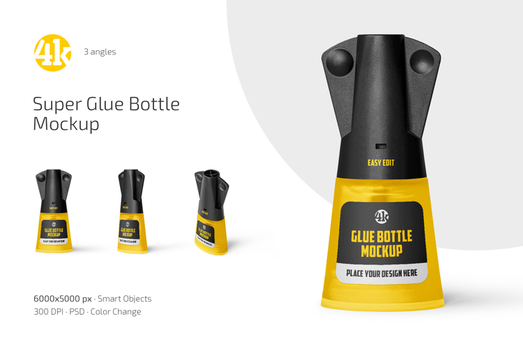 Super Glue Bottle Mockup Set