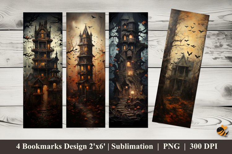 Horror House Bookmarks Sublimation Design