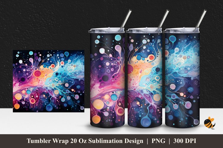 Beauty Mixed Color Tumbler Wrap Sublimation Design 1 example image 1