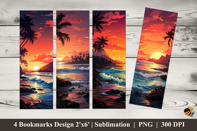 Pebble Beach Bookmark Sublimation Design