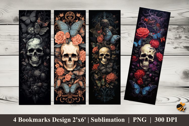 Mystical Flower Bookmarks Sublimation Design example image 1