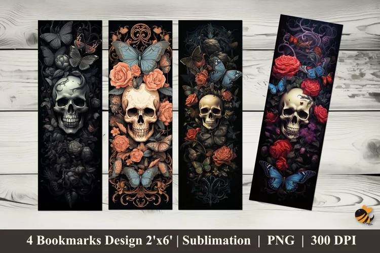 Mystical Flower Bookmarks Sublimation Design