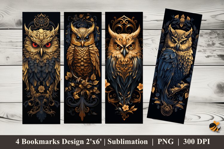 Carving Art Bookmarks Sublimation Design example image 1