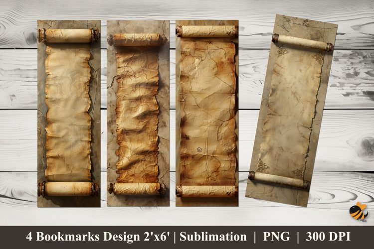 Blank Old Paper Bookmarks Sublimation Design