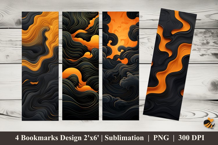 Line Art Colors Bookmarks Sublimation Design example image 1