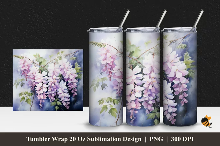 Pure Charm Tumbler Wrap Sublimation Design 1