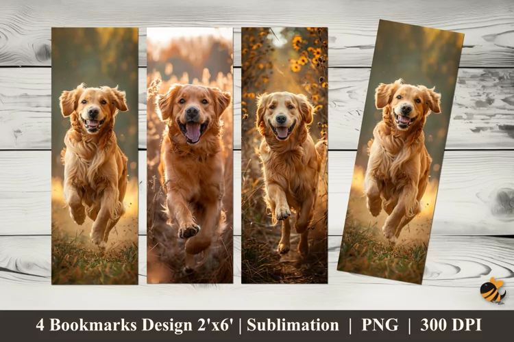 Cute Dog Bookmark Sublimation Design