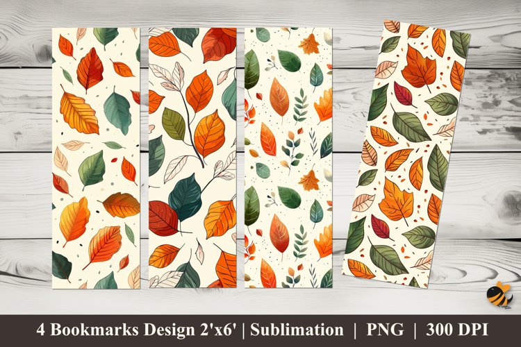 Autumn Foliage Bookmarks Sublimation Design