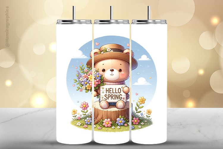 Bear Tumbler Wrap| Tumbler Sublimation Wrap