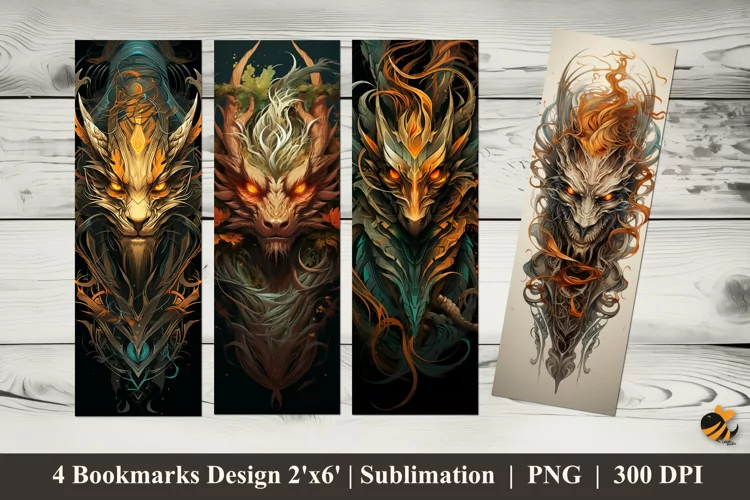 Stealth Abstract Bookmarks Sublimation Design