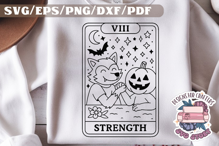 Halloween Tarot Card black and white SVG Design Quotes PNG