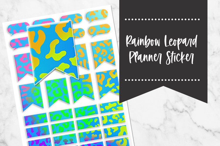 Neon Leopard Planner Stickers