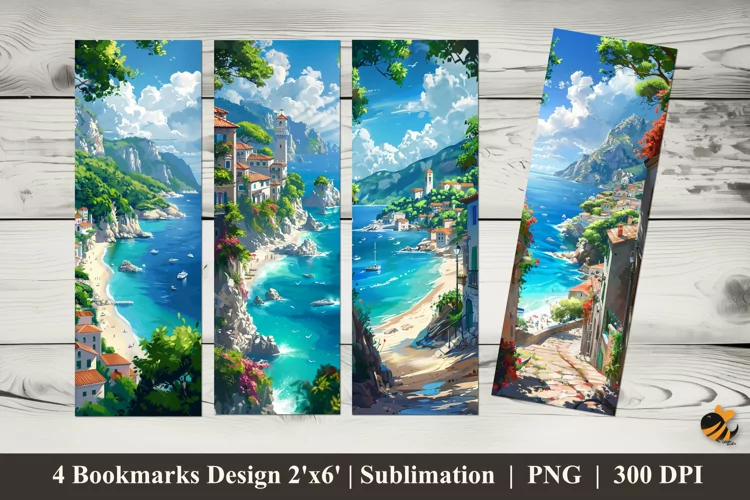 Natural Scenery Bookmarks Sublimation Design