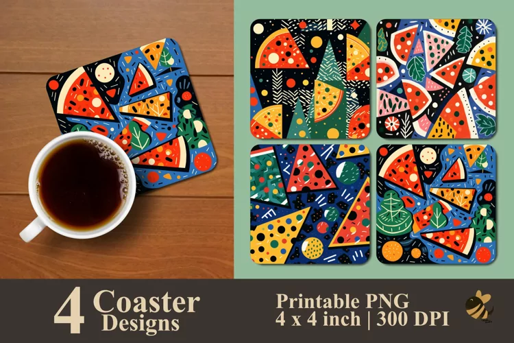 Matisse Style Coaster Sublimation Designs