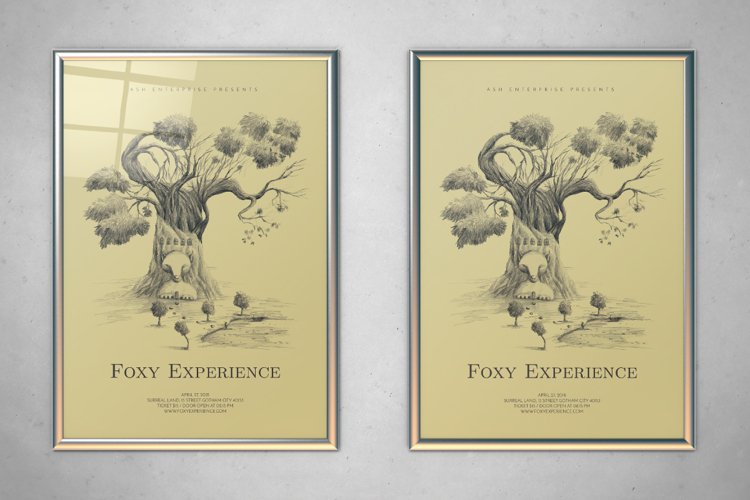 Fox Tree Illustrated Indie Band Flyer