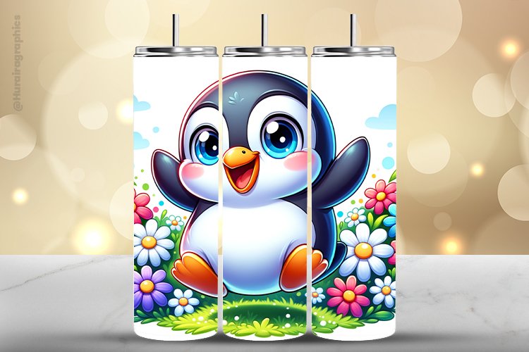 Penguin Tumbler Wrap| Tumbler Sublimation Wrap