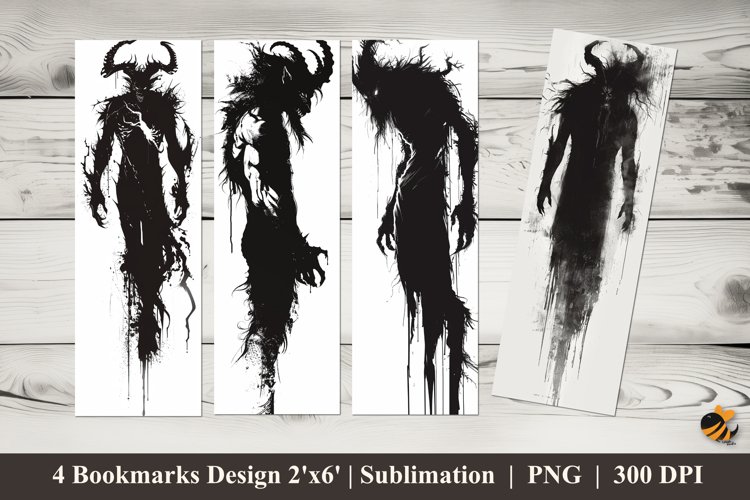 Silhouette Bookmarks Sublimation Design example image 1