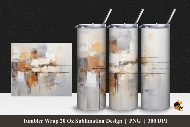 Abstract Oil Tumbler Wrap Sublimation Design 1 example image 1