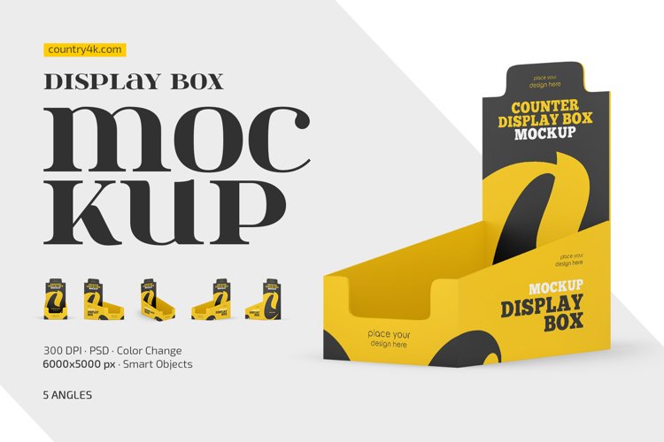 Counter Display Box Mockup Set example image 1