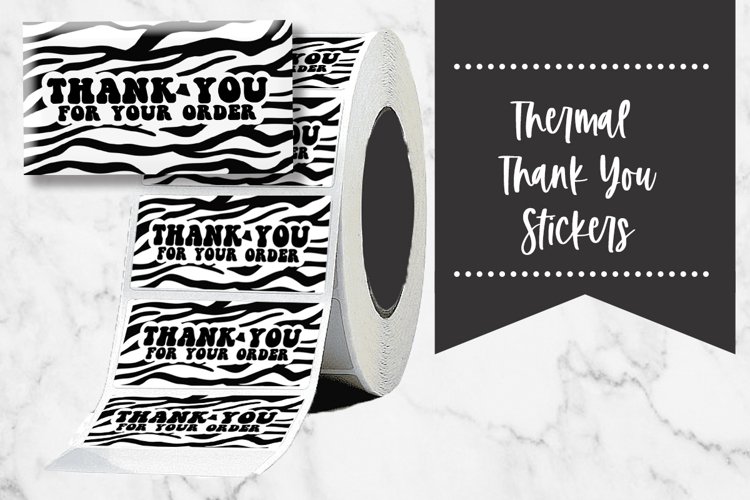 Thank You Zebra Small Business Thermal Stickers example image 1