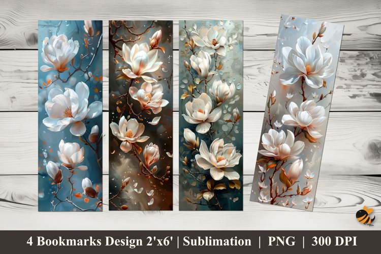 Beautiful Flowers Bookmarks Sublimation Design
