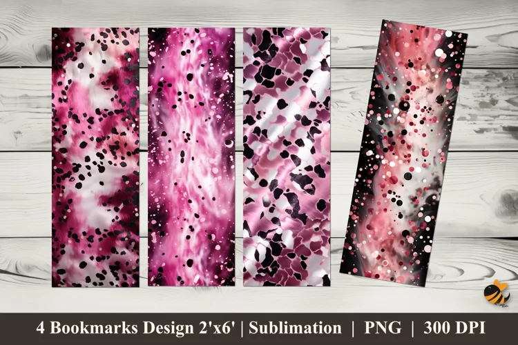 Glitter Pattern Bookmarks Sublimation Design