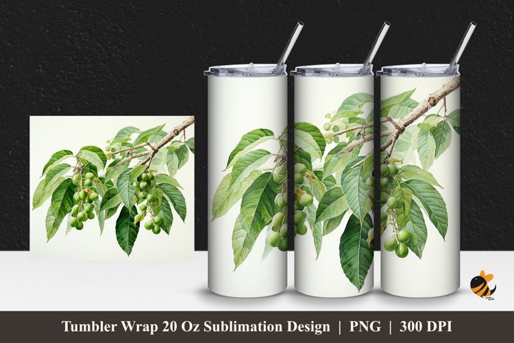 Vinergarliptus Plant Tumbler Wrap Sublimation Design 1 example image 1