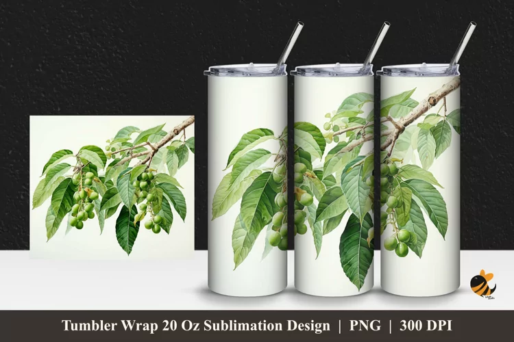 Vinergarliptus Plant Tumbler Wrap Sublimation Design 1