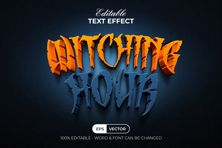 Halloween Text Effect 3D Style