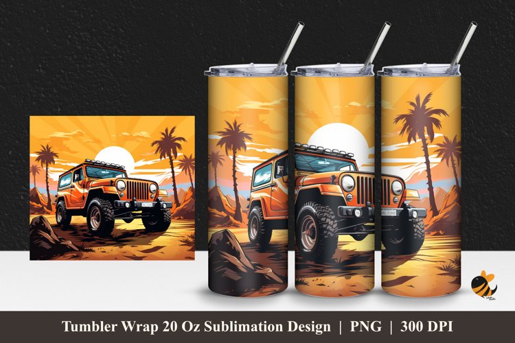 Touring Car Tumbler Wrap Sublimation Design 1